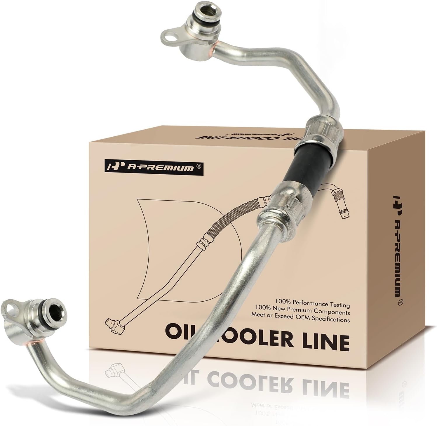 A-Premium Turbocharger Coolant Line Compatible with BMW 335i 2007-2010, 335i xDrive 2009-2010, 335is, 335xi, 535i, 535i xDrive, 535xi, 740i, 740Li, 135i, 1 Series M, Z4, Supply, Replace# 11537558899