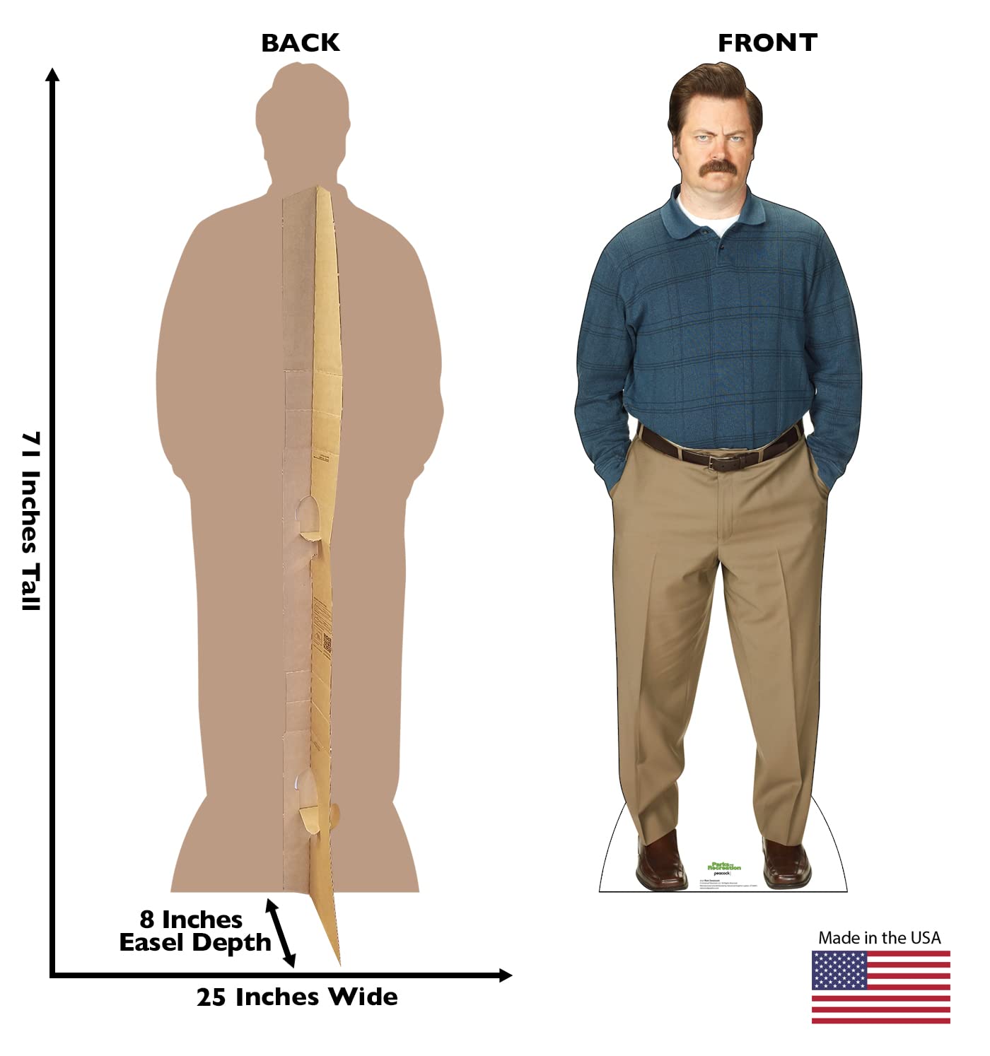 Cardboard People Ron Swanson Cardboard Cutout Standup - Parks and Recreation (TV Series)