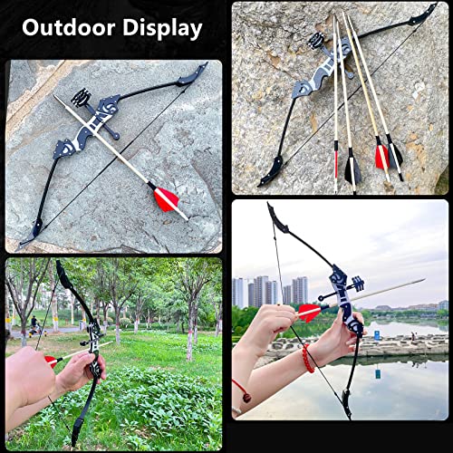 Mini Archery Bow Set Mini Recurve Bow Mini Double Aiming Bow Mini Hunting Bow Mini Compound Bow Catapult Rh/Lh For Hunting Shooting Practice Archery Entertainment Fun (Mini Double Aiming Bow) #TOP5
