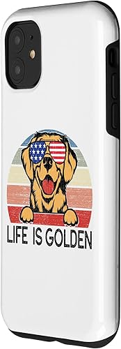 Miniatura 8 de Carcasa dorada para iPhone 11 Pro Max Golden Retriever Dogs Life is Golden