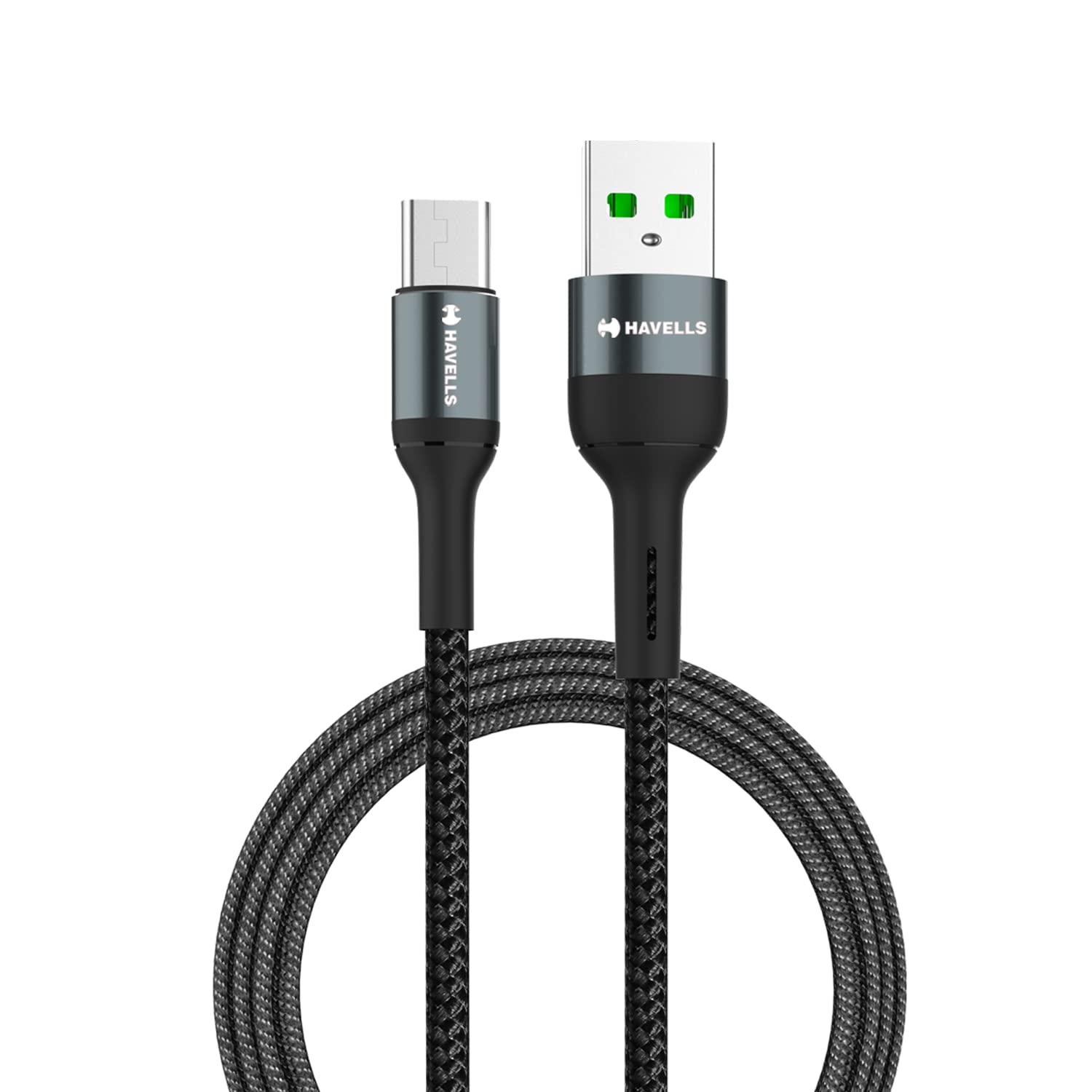 Havells USB Star- Braided Type A to Type C Data Cable 65W, 6A (AHNREHB000) - Black-image-20