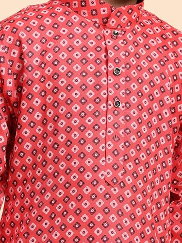 Image of Pro-Ethic Style Developer Boys Silk Floral Kurta Pajama Ethnic Wear Set | Cotton Kurta Pajam