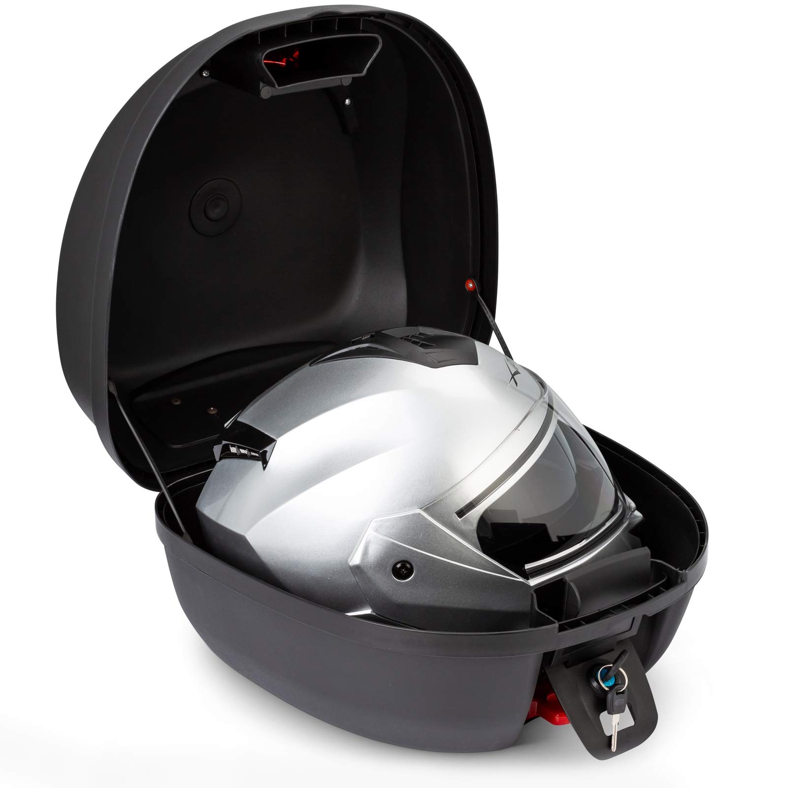 Motorradkoffer Top Case Motorradtasche Rollerkoffer Motorrad 30L Schwarz