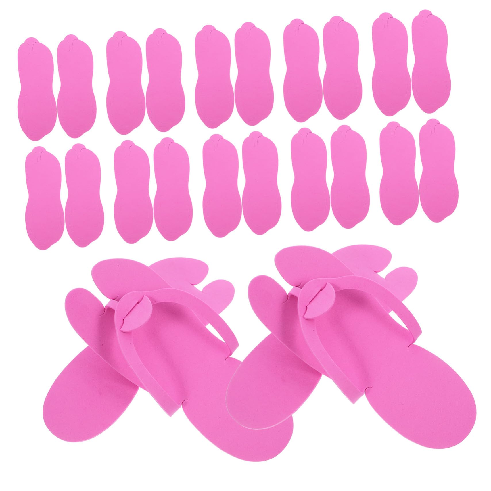 24 pares Zapatillas Desechables para Mujer Cojines de EVA Plegables para Spa y Hotel Cómodas y Compactas para Viaje y Uso Interior Paquete de Rosa