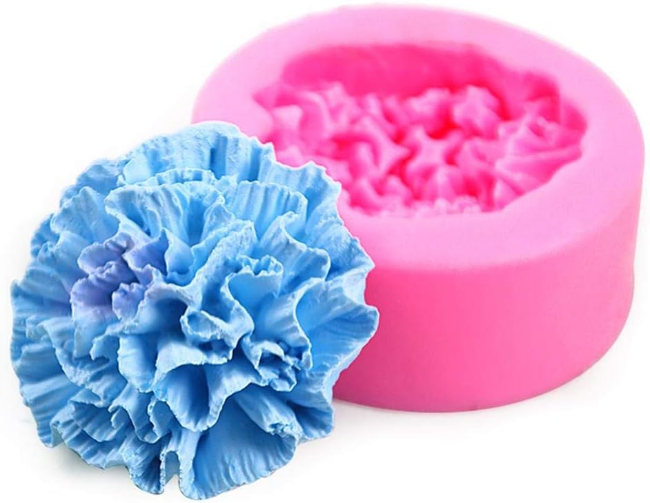 Closely.T Silicone Mould, Carnations Silicone Flower Shape Cake Molds Fondant Shape Decorating for DIY Cake Chocolate