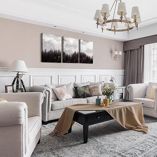 Miniatura 7 de Lienzo decorativo de pared para sala de estar, decoración de pared bohemia para dormitorio, decoración de pared para oficina, bosques brumosos,