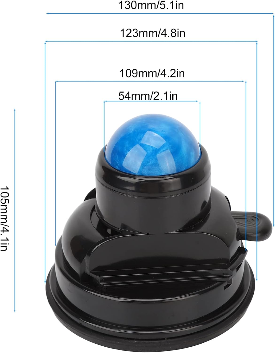 Dioche Massage Ball, Wall Massage Roller Manual Suction Cup Massage Degrees Rotation Mountable Muscle Massage Ball for Relieve Muscle and Joint Pain Relax Full Body