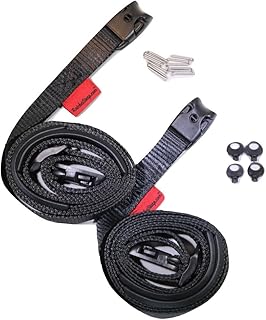 RatchetStrap.Com 2 pc Wind Strap Kit Hot Tub Secure ACW Loc Spa Hurricane Tie Down 10 Ft - Black