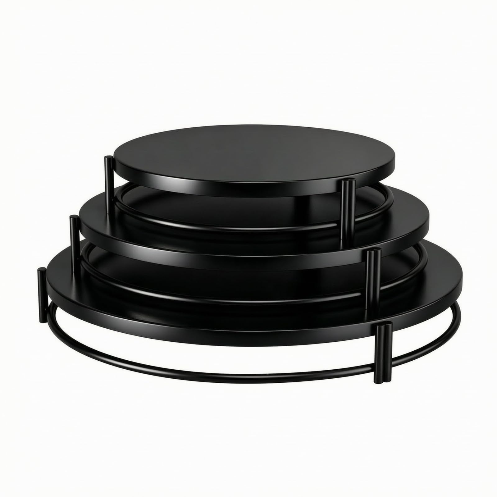 Soporte para Tartas con Triple, Negro