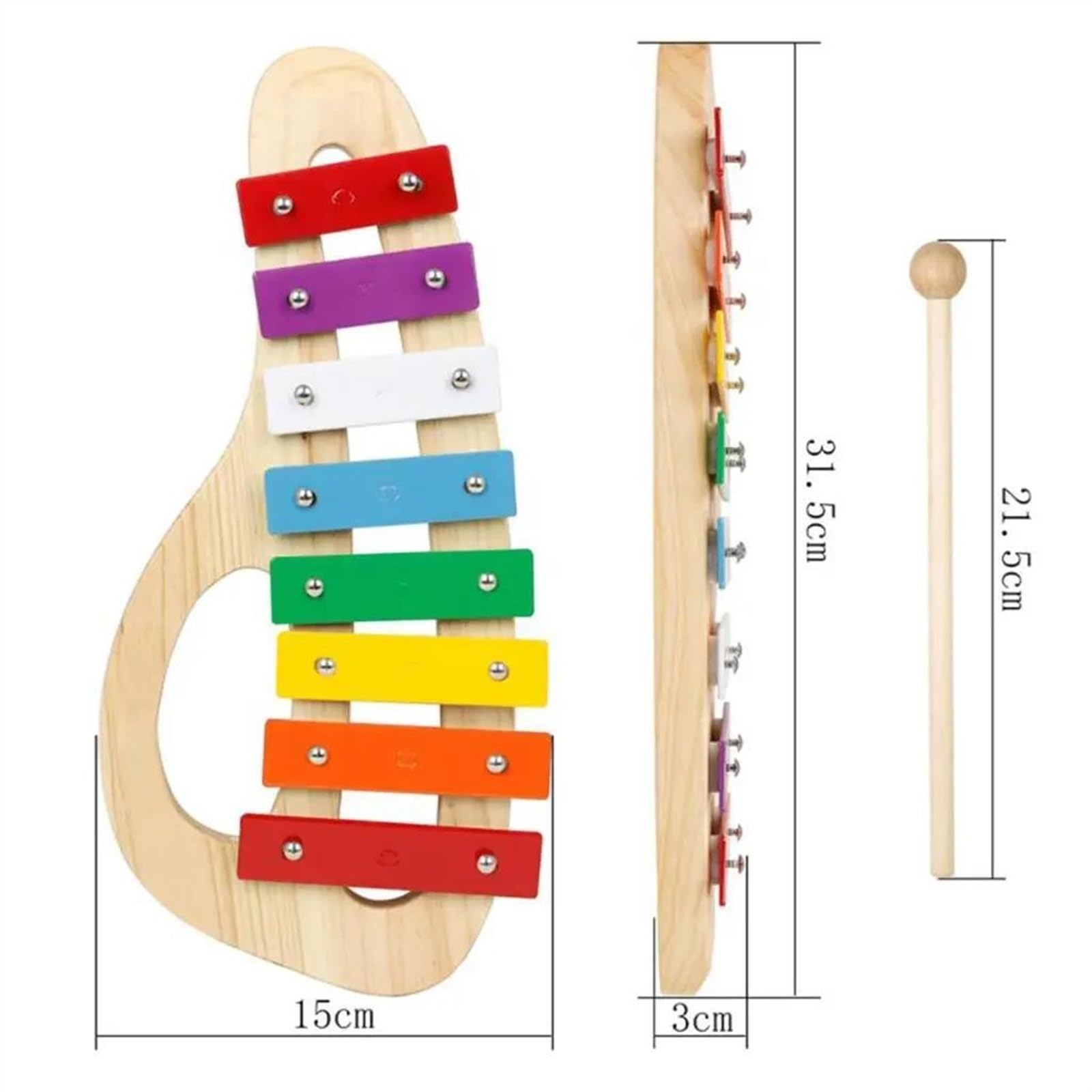 Professionnel Xylophone Xylophone 8 Tons Percussions À Main En Bois