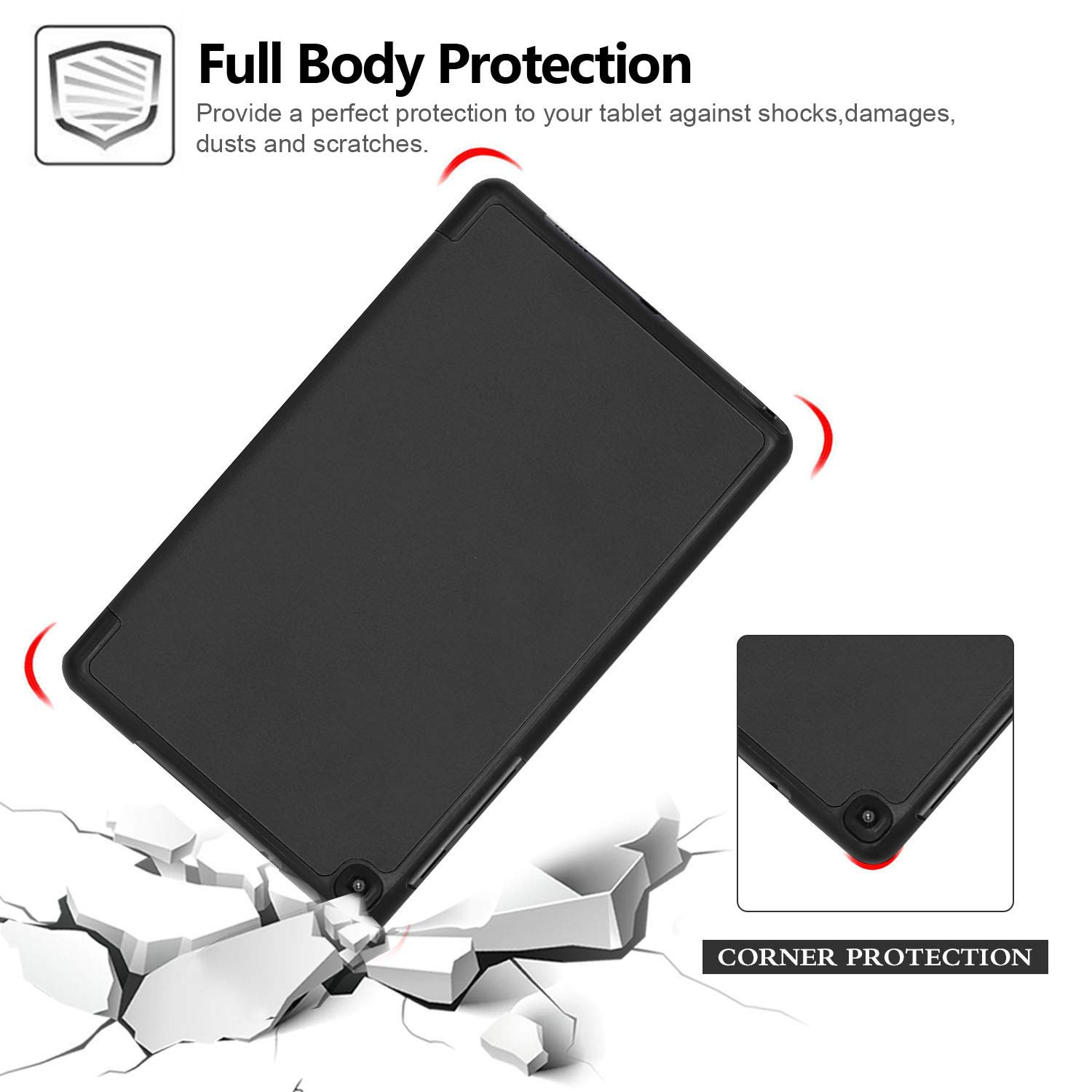 Amazon.com: Techcircle Galaxy Tab A 8.0 2019 SM-P200 SM-P205 Case