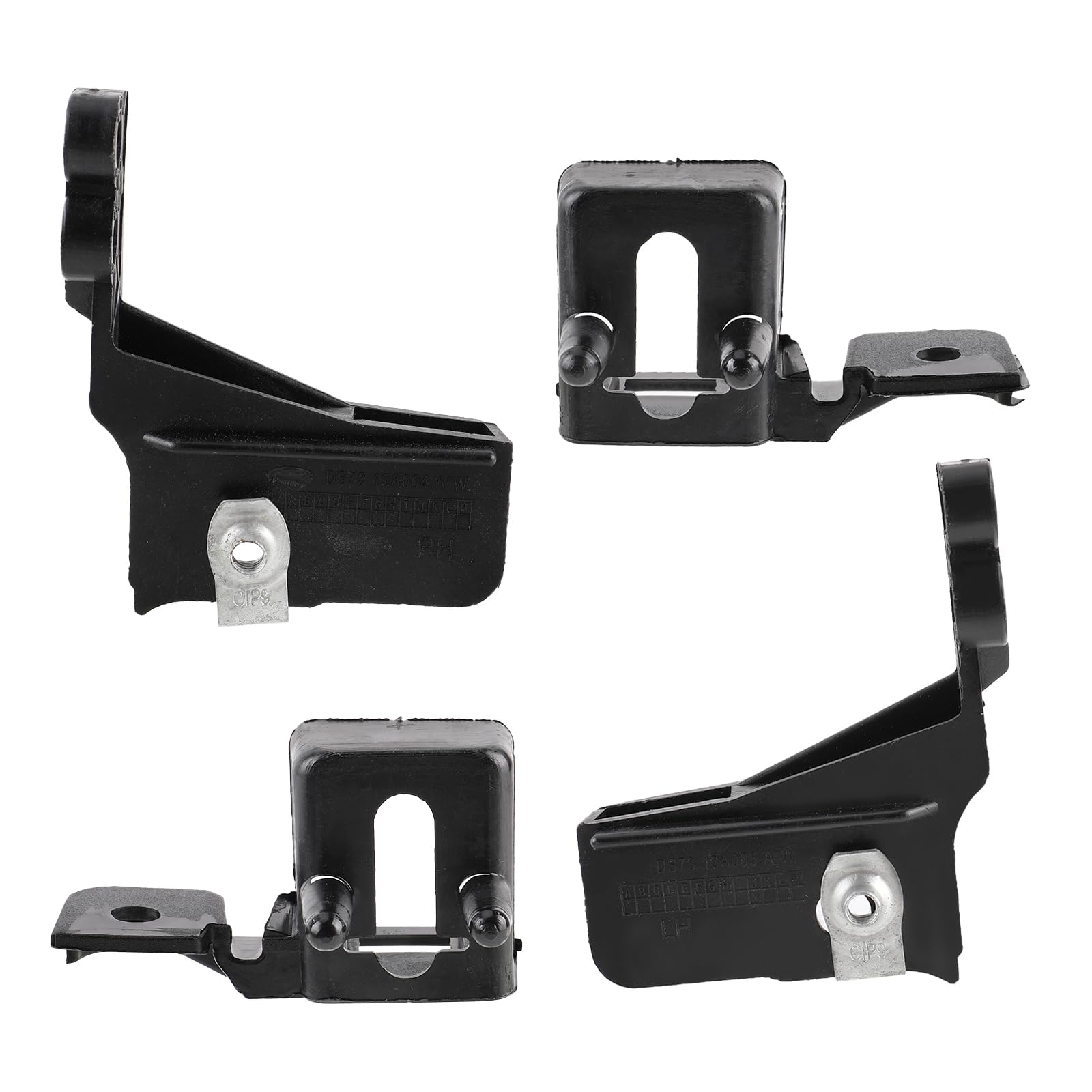 MOTOALL 4PCS DS7Z13A005A LH&RH Headlight Lamp Mounting Brackets DS7Z13A004A for 2013-2016 Ford Fusion &Lincoln MKZ