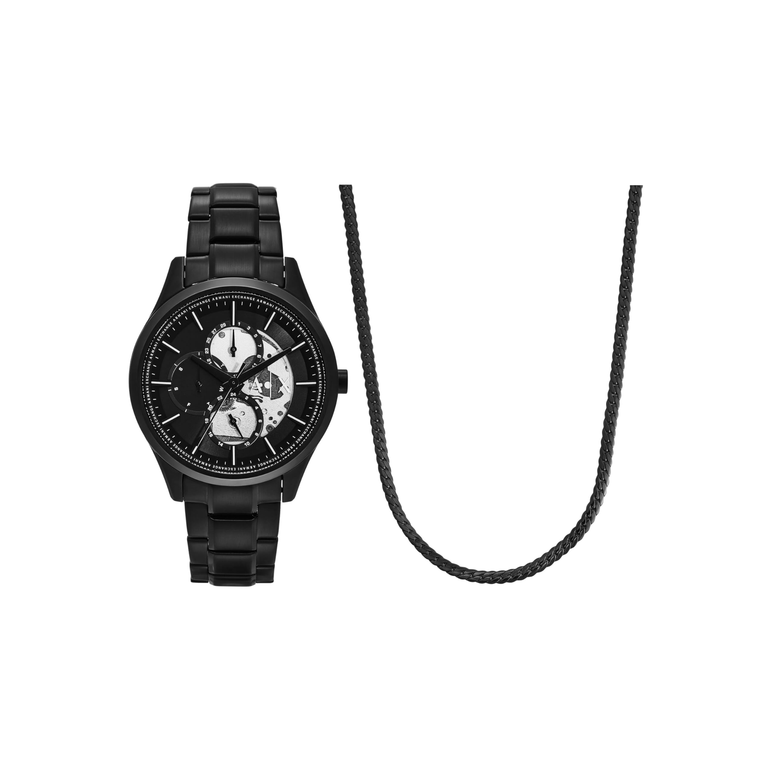 Armani Exchange Stainless Steel Analog Black Dial Mens Watch-Ax7160Set, Band Color:Black (B0D857YJ2T) Amazon Price History, Amazon Price Tracker