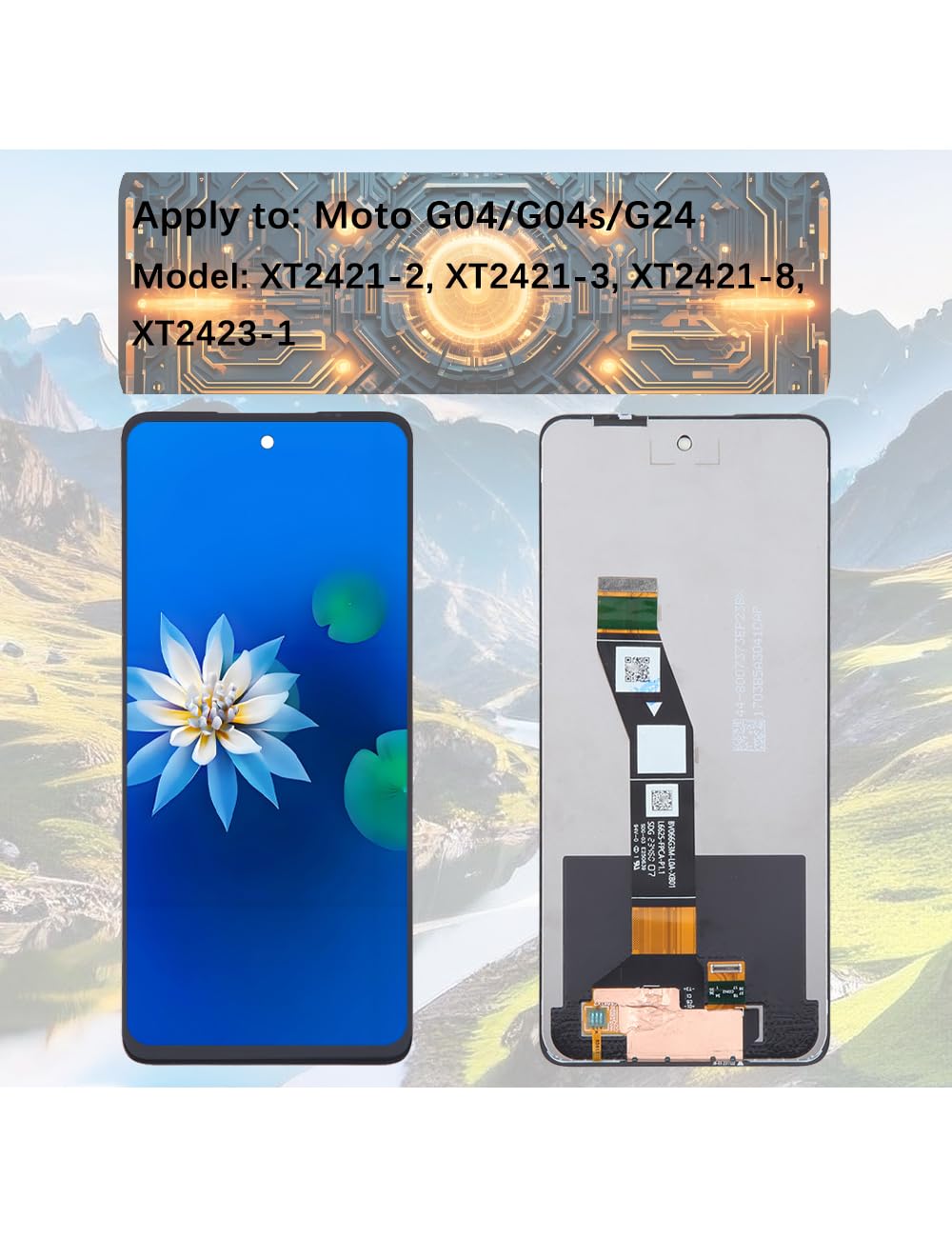 H&LYCYJ Schermo display per Moto G04/G04s/G24 XT2421-2 XT2421-3 XT2421-8 XT2423-1 LCD di ricambio con kit