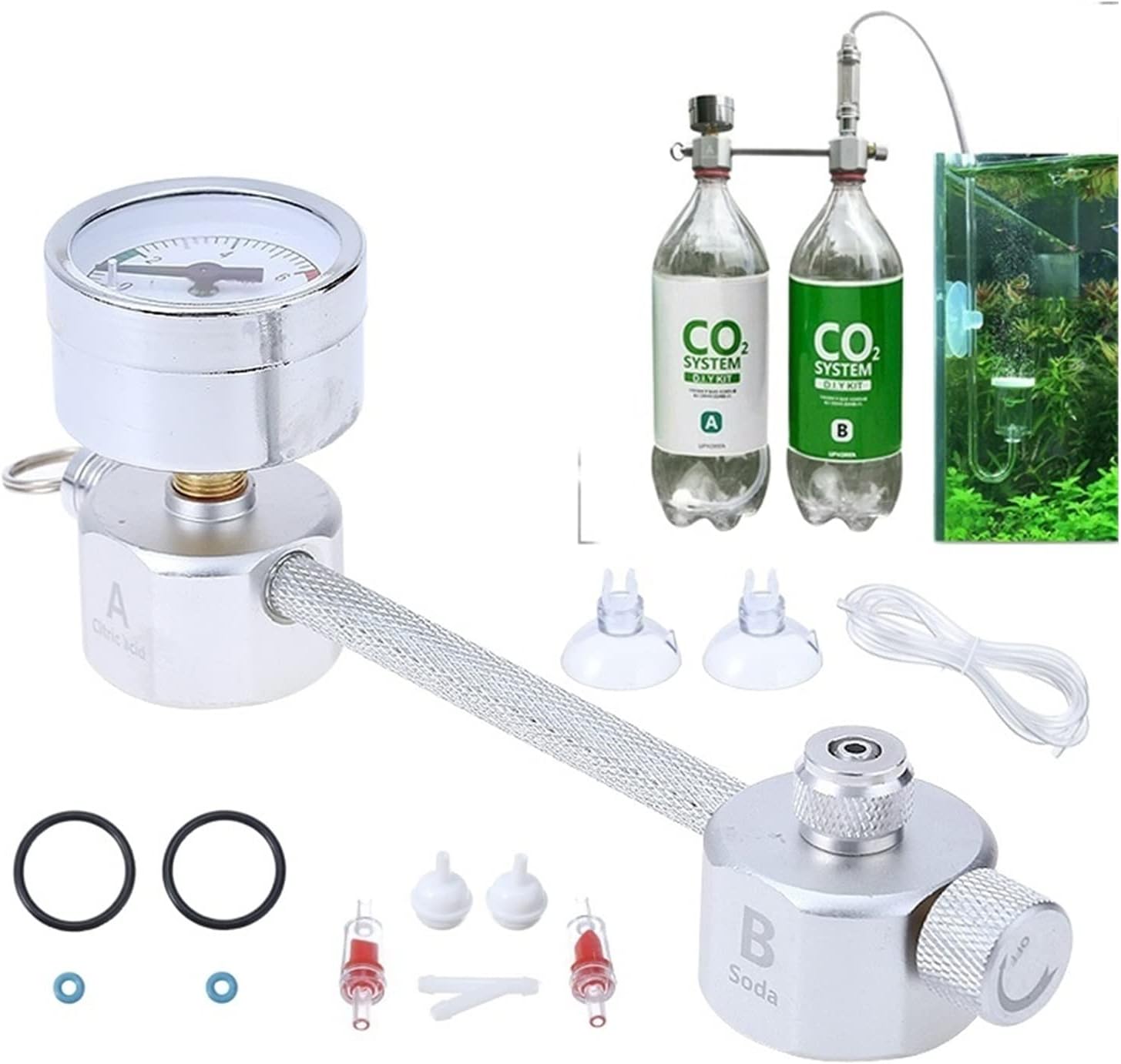 MUMMUG CO2 Regulator CO2 System DIY Kit CO2 Generator For Plants