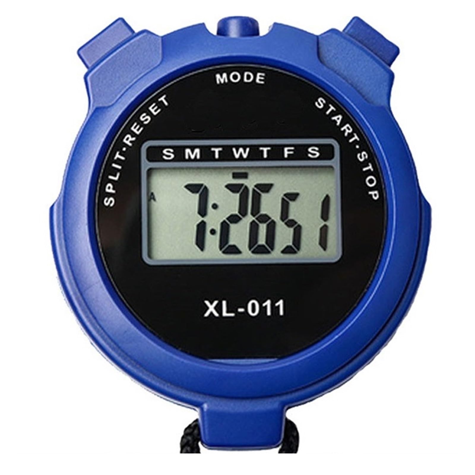 El Tiempo, Cronómetro Digital con Calendario, for Entrenamiento de Vueltas, Fitness, Pantalla LCD, cronómetro, Despertador for Deportes al Aire Libre, Temporizador Funcionamiento(Blue)