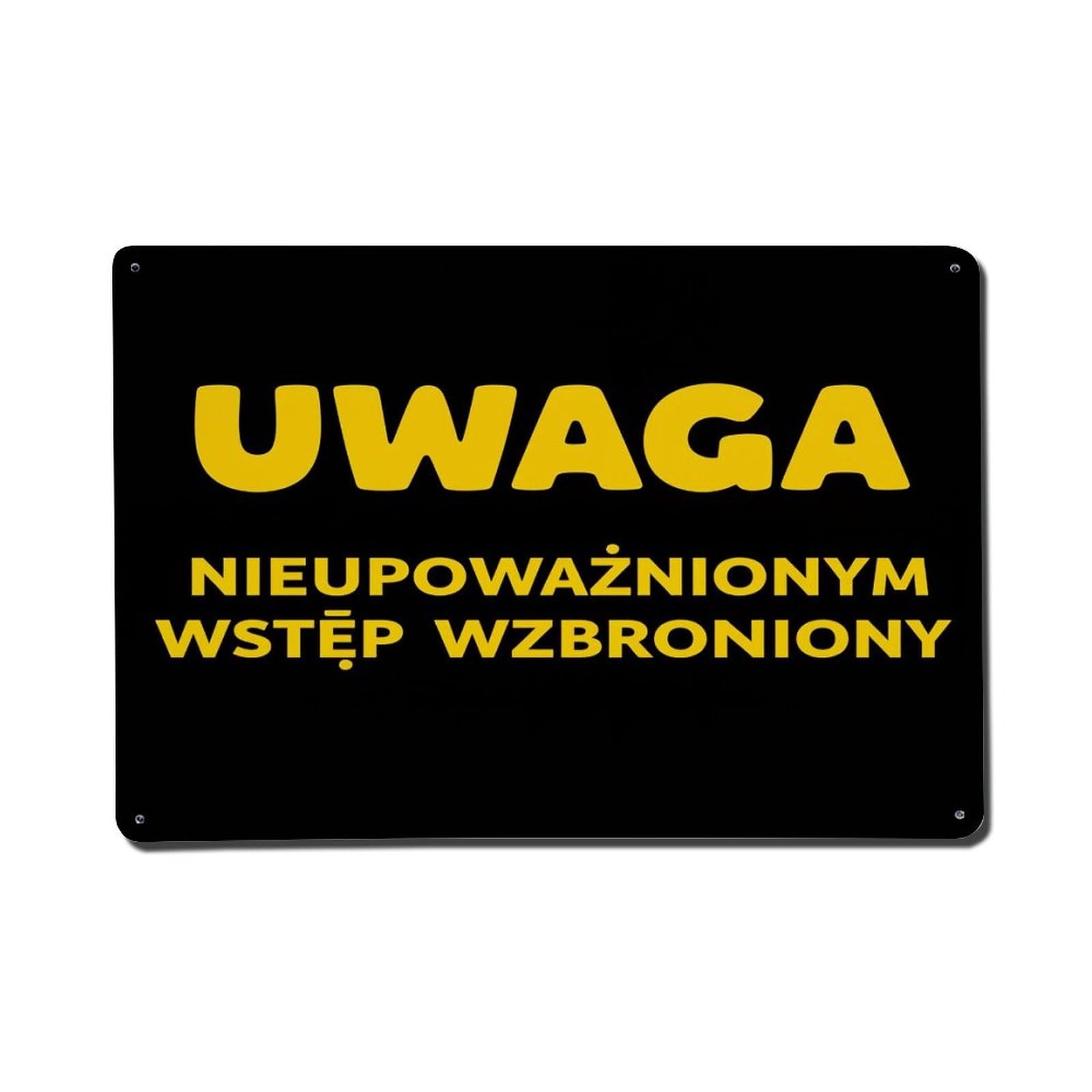 Attention Unauthorized Entry Forbidden Metal Tin Sign Plaque
