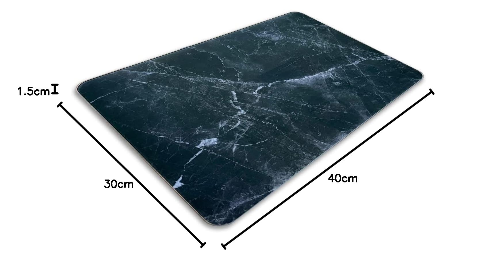 Chopping Board-Catering Cutting Set-Kitchen Board-Glass Worktop Savers-Sink Chopping Board-Large-Worktop Protectors Heat Resistant-Marble Effect Grey (Design 8, 40 x 30 cm (Pack of 1)) — view 8