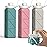 BEAUTAIL Collapsible Water Bottles 20.6oz, Silicone Foldable Portable Travel Water Bottle, BPA-Free, Leakproof Reusable for Traveling Camping Hiking Sports Outdoor, 3 Pack (Blue+Pink+Starlight)