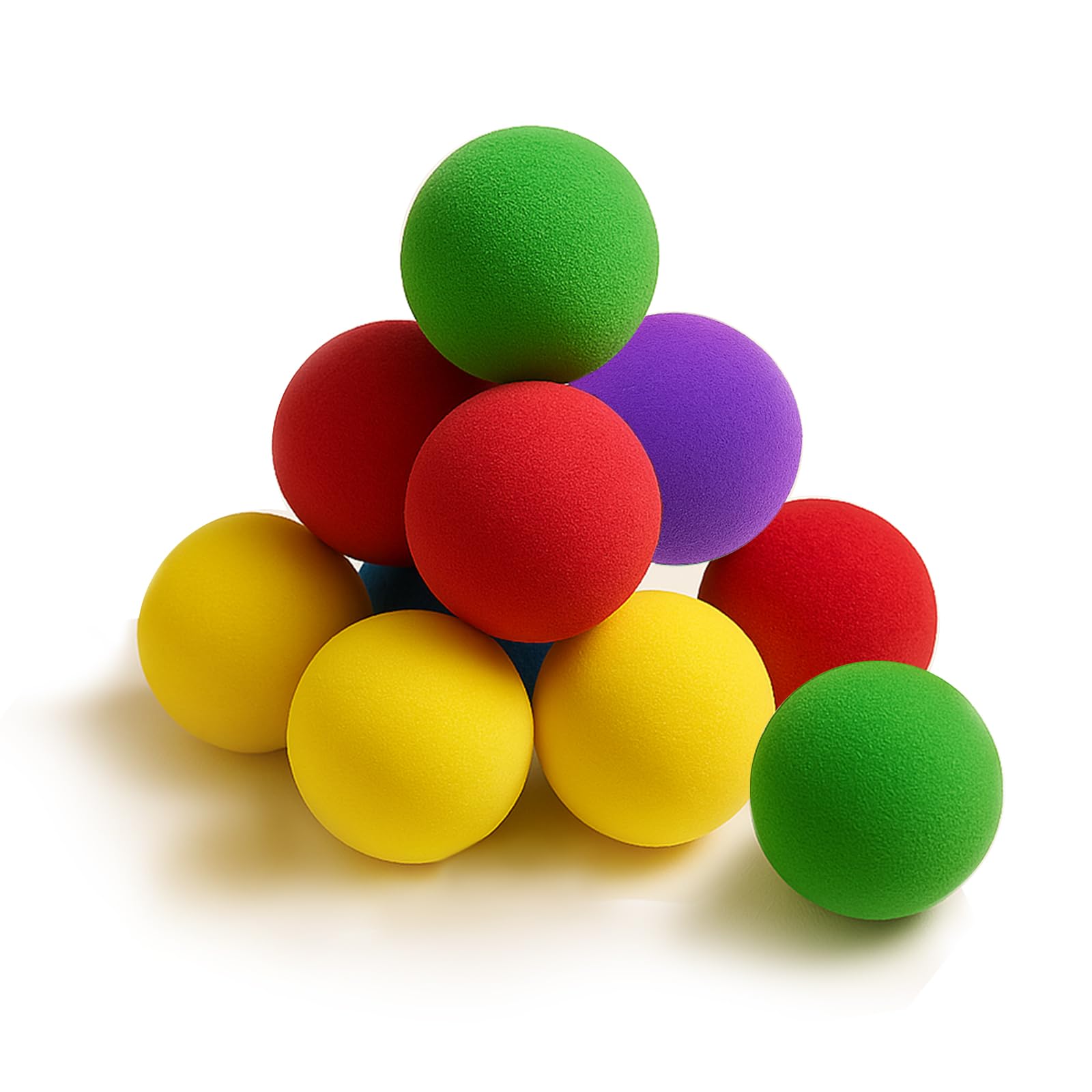 LandReCol 9-teiliges Schaumstoffball Set - Bunte Softbälle Für Kinder Ab 5 Cm