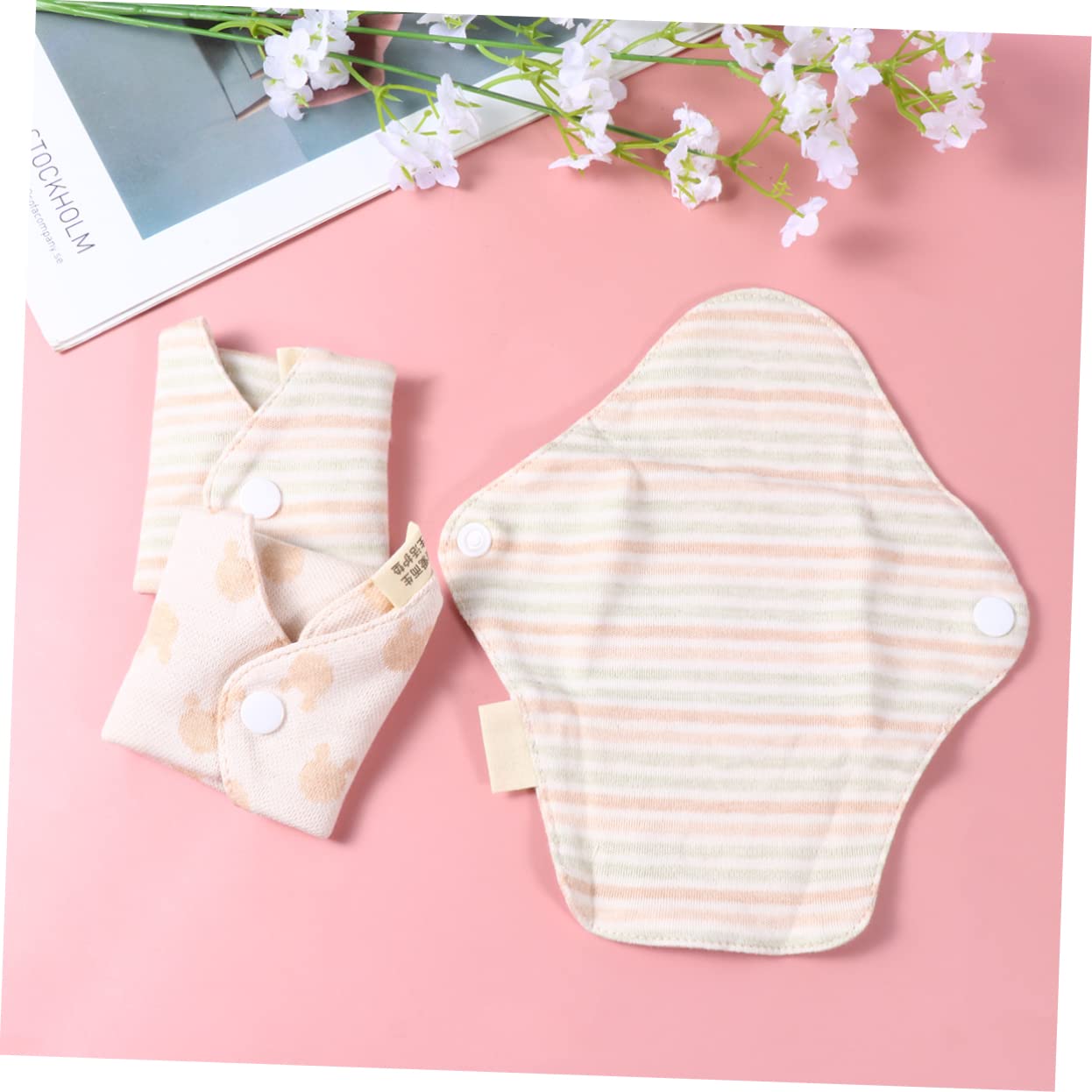 MAGICLULU 3 Juegos De Compresas Menstruales De Algodón Lavables Y Reutilizables Para Mujer Súper Absorbentes Transpirables Y Cómodas 5 Unidades X 3