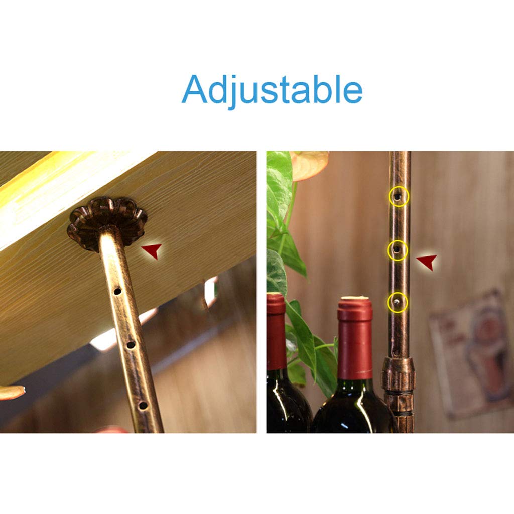 BotelleroSoporte para Copas de Vino de Metal montado en la Pared | Regalo Decorativo de Almacenamiento de Corcho de Vino | Soporte para Vino Colgante | Portabotellas Estante de Vidrio Fácil
