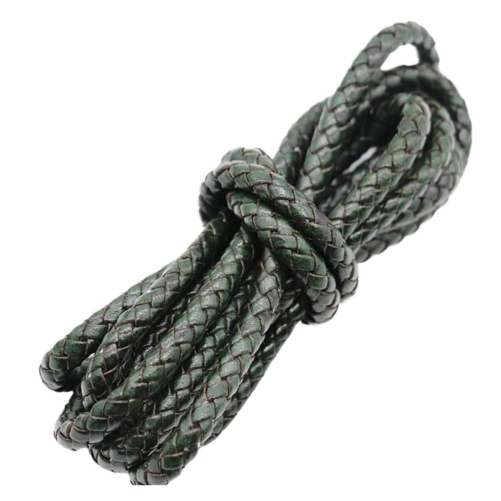 Genuine Braided Leather Cord 1 Meter Round Flat Genuine Leather Cords Vintage Cording for DIY Bracelet Jewelry Making Findings(Color 24)
