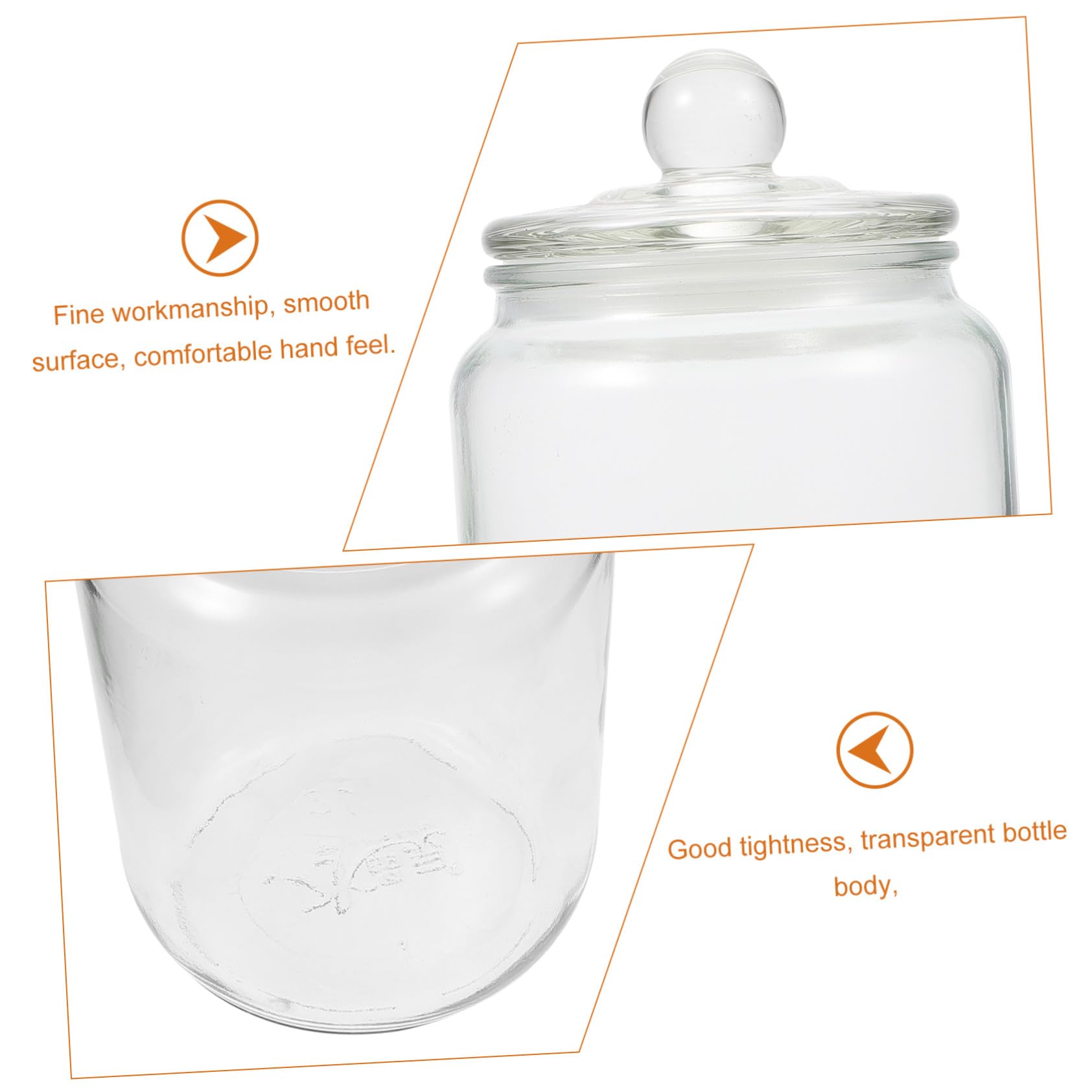 DOITOOL Vorratsglas Glas für Müsliaufbewahrung Transparent als Getreidebehälter für Küche oder Zuhause Schönes Vorratsbehälter