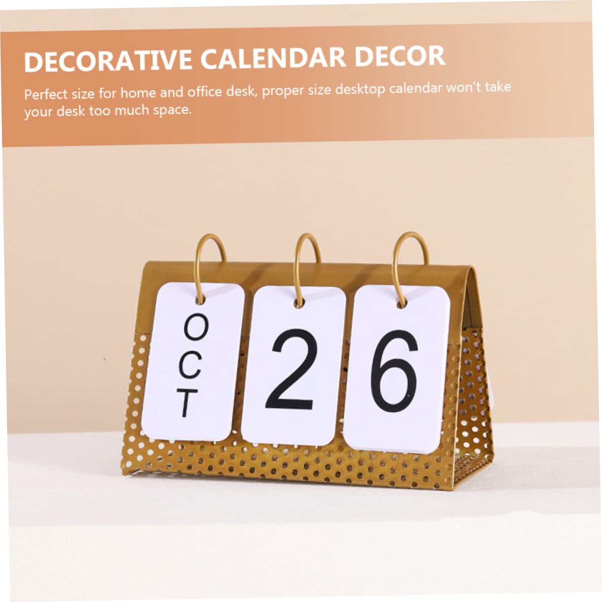 TEHAUX 4pezzi Calendario Decorativo Ferro Battuto Per Scrivania Design Rustico e Creativo Ornamentazione Per Casa e Ufficio Come Per Festività