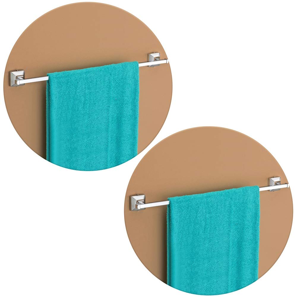 Plantex 304 Grade Stainless Steel Towel Hanger for Bathroom/Towel Rod/Bar/Stand/Bathroom Accessories - Pack of 2, Squaro (24 inch - Chrome) (B088N9T2X2) Amazon Price History, Amazon Price Tracker