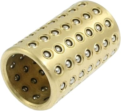Ruilogod 19mm x 40mm Gold Tone Brass Copper Ball Bearing Cage Bushing Retainer id 6a6 735 2d0 78d b7b