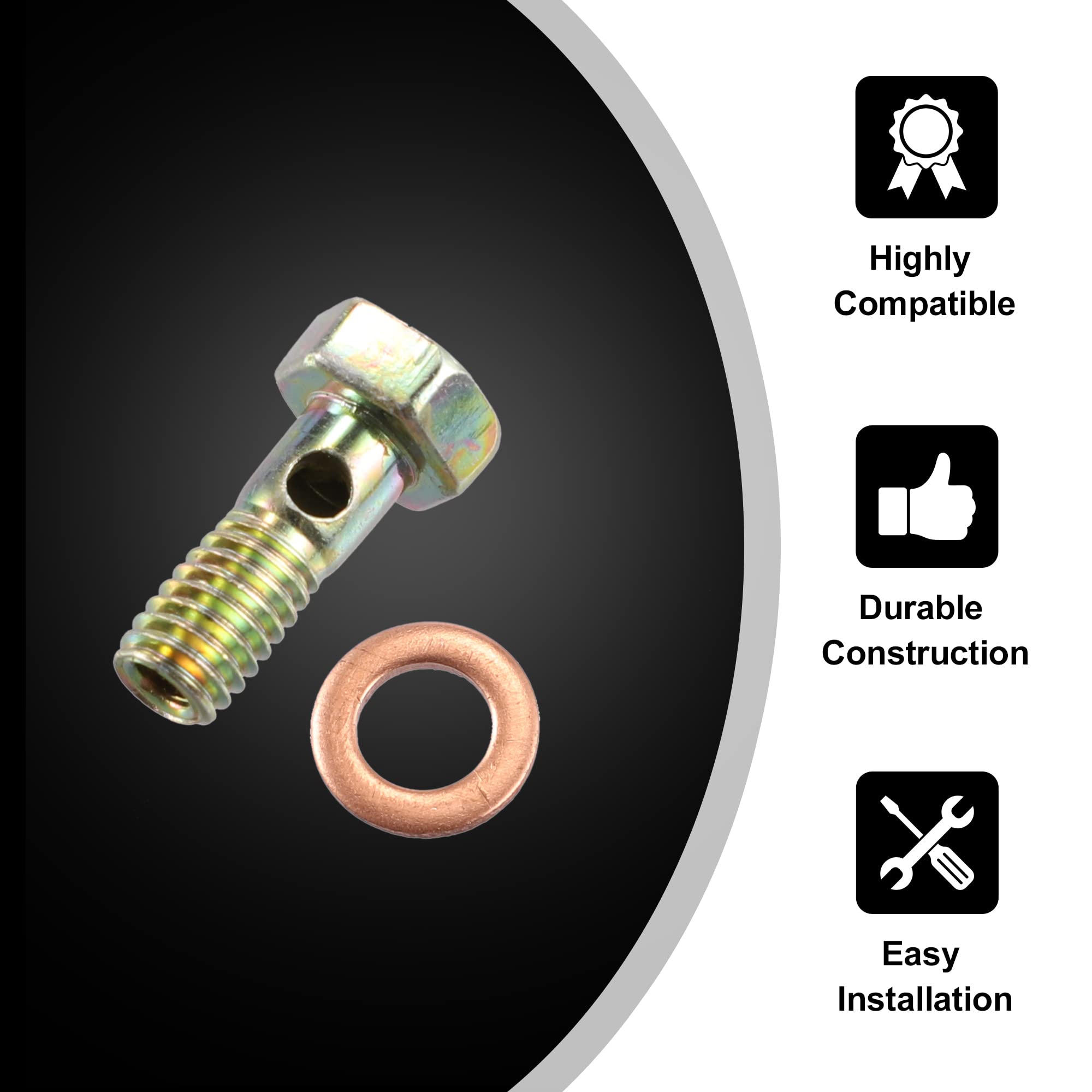 Connecteurs De Câble De Frein 4.75mm - Lot De 10 Pièces, Pour Câbles Sans Raccord, Facile à Installer, Système Freinage Vélo/voiture - 2
