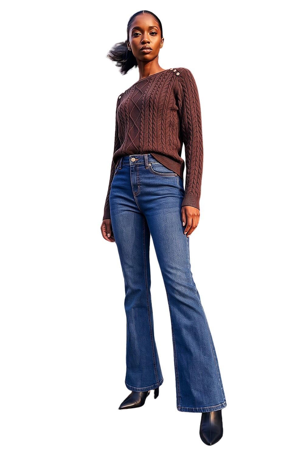 Roman Petite Bootcut Stretch Jeans - Indigo Denim - Size 16