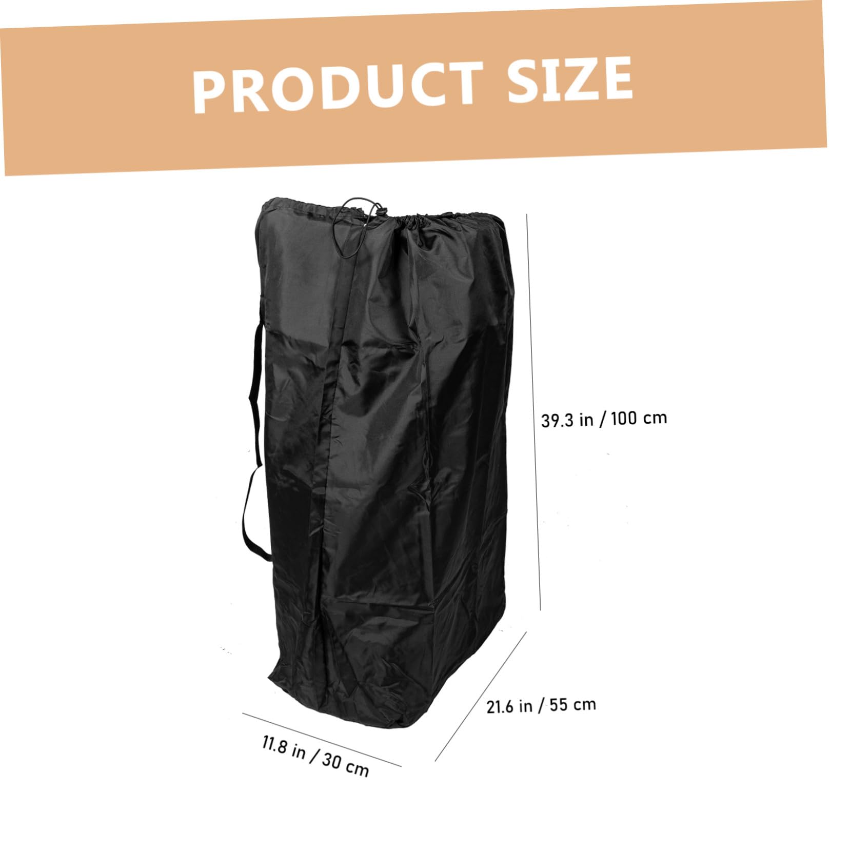 Borsa da Viaggio per Passeggino e Chiusura Regolabile Doppia Tracolla e Pratico Organizer Nero in Nylon per Viaggi in Aereo per Passeggini Compatibili