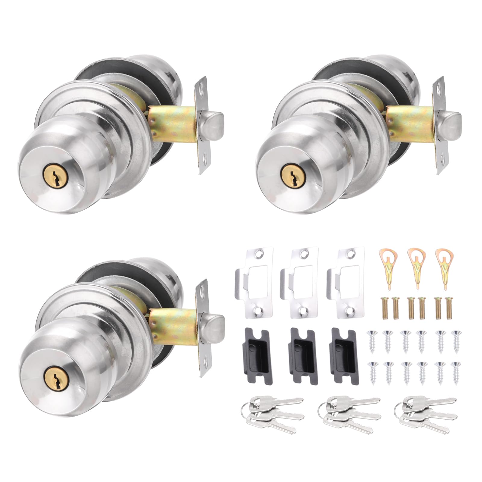 PATIKIL Key Entry Door Knobs Interior 60mm/2.4inch
