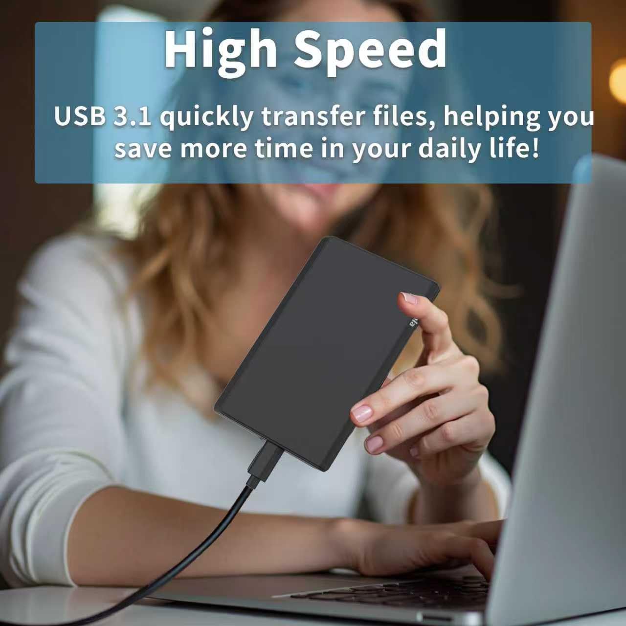 Portable External Hard Drive,USB-C,HDD USB 3.0,for Windows, Mac,Android,TV,Phone,Laptop,Desktop,PS4/5,Xbox One X/S, Xbox 360, Xbox Series X/S (HDD2-500G) — view 3