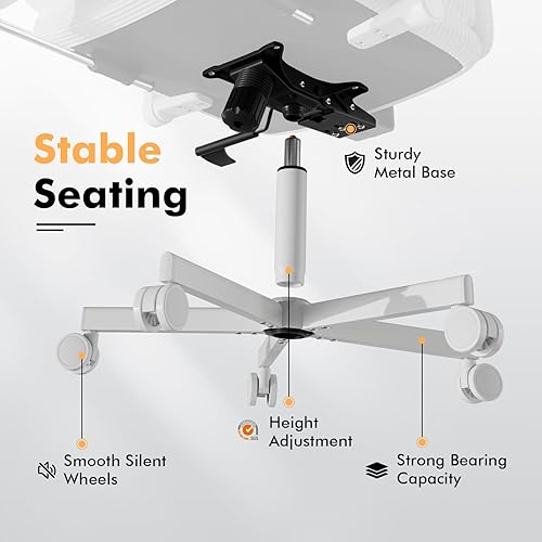 Miniatura 9 de Silla cruzada con ruedas y brazos abatibles, silla de oficina ejecutiva con reposapiés, silla de oficina giratoria con patas cruzadas con almohada