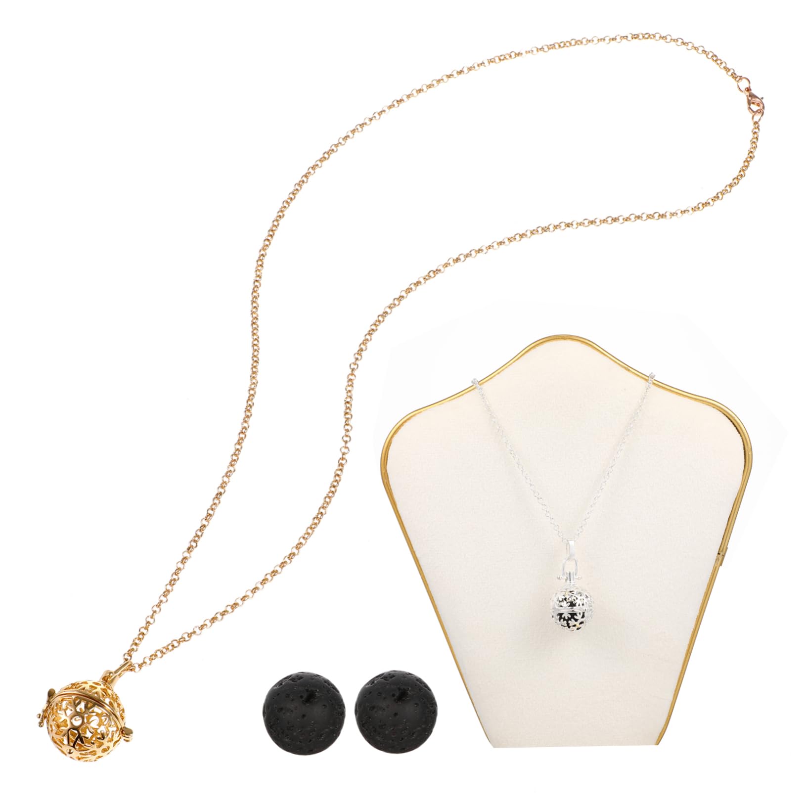 GALPADA collana per le donne collana girocollo collana diffusore di olio Pendente collana medaglione collana aromatica catena profumo Fragranza Collana di fragranze girocollo in pizzo