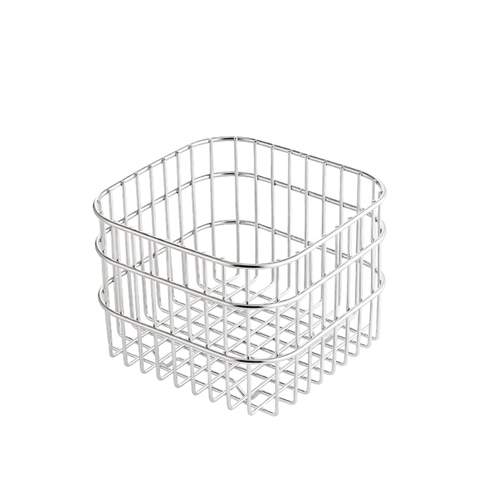 Kalttoy Stainless Steels Kitchen Drain Basket Vegetable Holder Bread Countertop Container Large Opening Storage Bin Organizers Vegetable Holder Bread Countertop Container