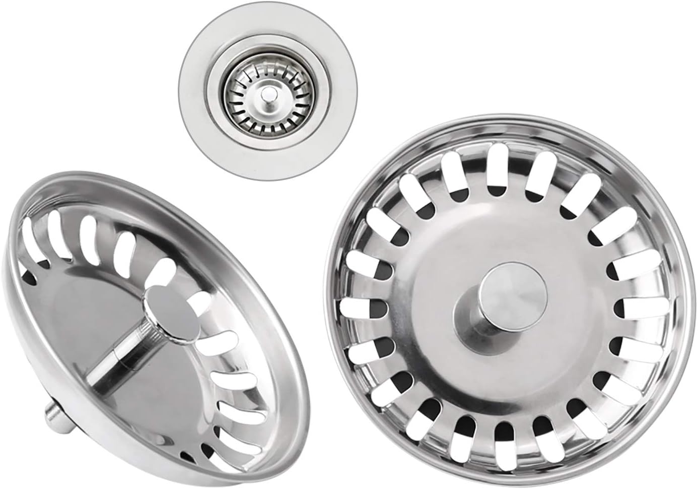 Juibao 2 Kitchen Sink Strainer SUS304 Stainless Steel Sink Strainer