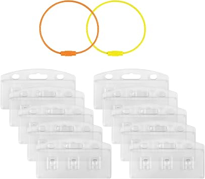 Holder for Yoto Cards, Pack of 10 Badge Holders and 2 Rings