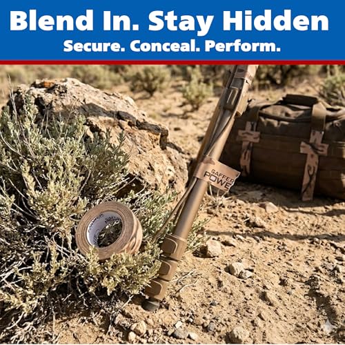 Image of Gaffer Power Desert Tan Camo Gaffer Tape - Professional Grade, Made in USA, Non-Reflective Matte Cloth Tape, Heavy Duty, Easy Tear, Residue-Free - 2 Inch x 25 Yards
