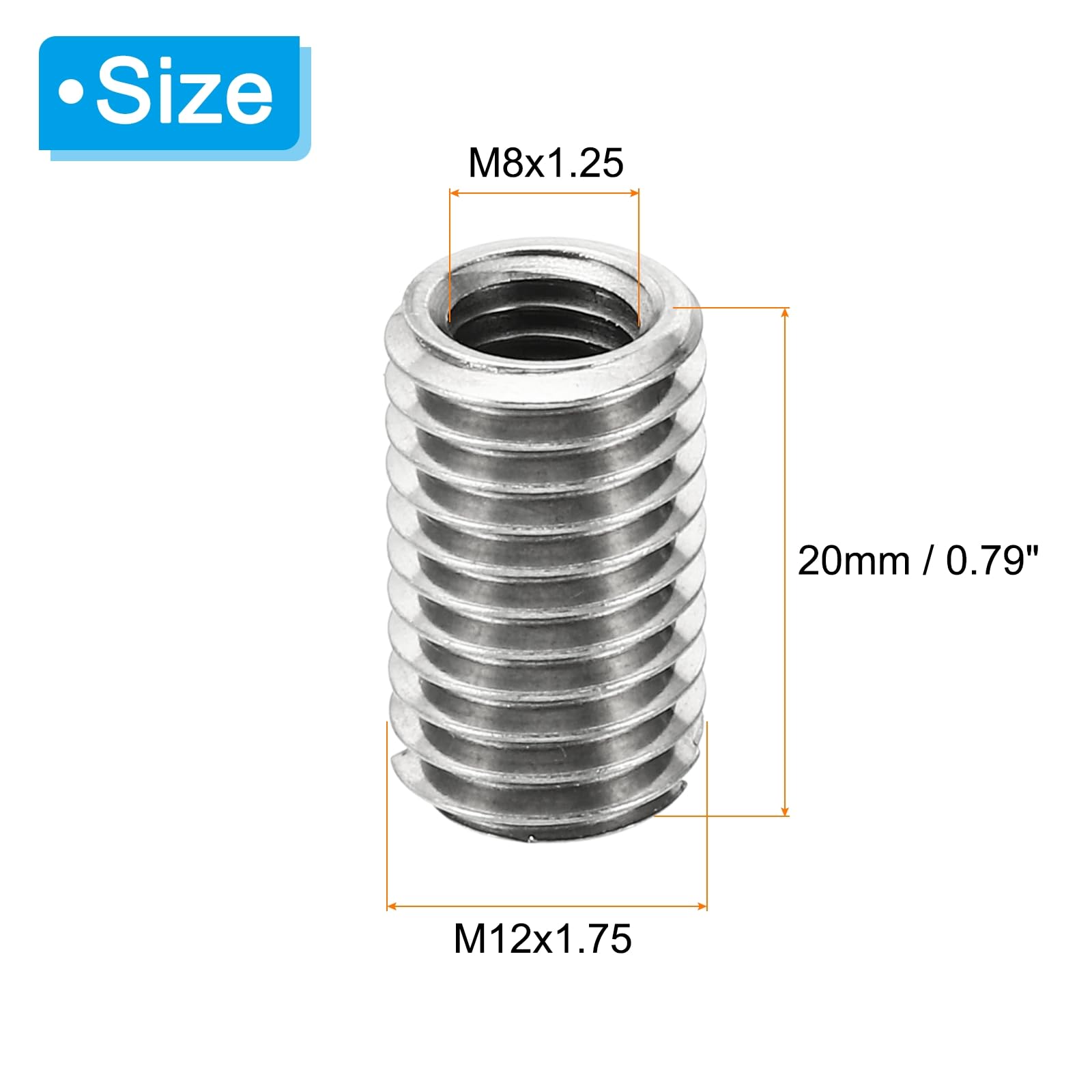 PATIKIL Thread Adapters Sleeve Reducing Nut - Image 2
