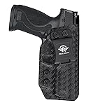 POLE.CRAFT M&P 2.0 Carbon Fiber Kydex IWB Holster for Smith & Wesson M&P 9mm M2.0 4/4.25, Inside Waistband Carry Concealed (Black, Right)
