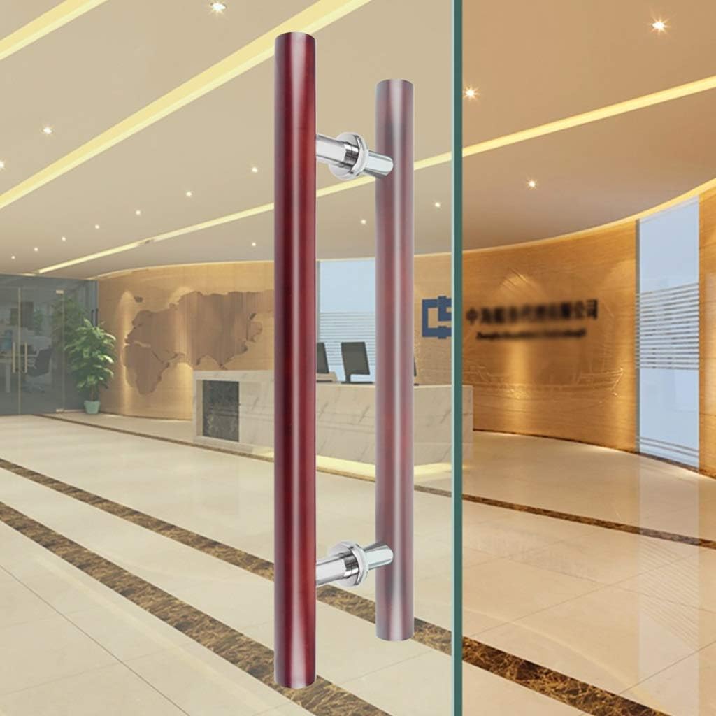 Commercial Glass Door Push-Pull Handle, Sliding Wooden Barn Door Handle, Two-Sided Glass Shed Door Pull Handle Wooden Closet Handle Hardware (1200×800mm)