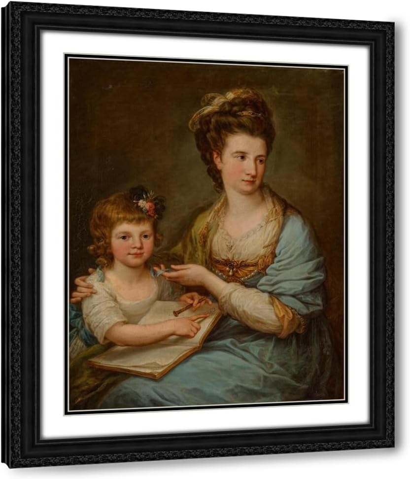 ArtDirect Portrait of Anne Stewart, née Dashwood, Countess of Galloway (1743-1830) Custom Framed Art Print Giclee Print or Canvas Options with Various Sizes and Customization by Angelica Kauffman