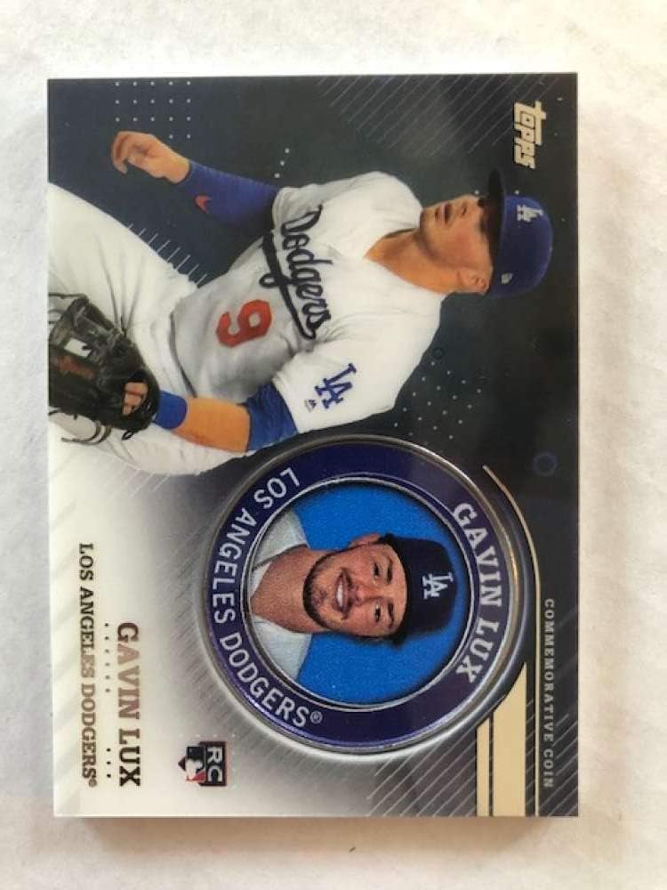 2020 Topps Series 2 Baseball Player Medallion Coin #TPM-GL Gavin Lux Los Angeles Dodgers RC Rookie Official Blaster Exclusive Trading Card