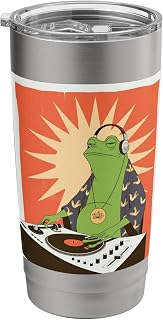 Funny Frog DJ Saying Groove Music Meme Humor Musician Party Stainless Steel Insulated Tumbler