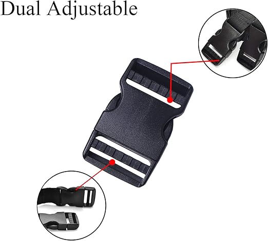 Hebllas De Mochla Hebllas De Plástco Hebllas Negras 6pcs Correa