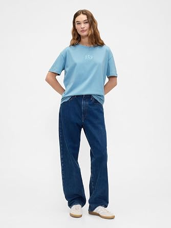 Gap Women's Short Sleeve Logo Boyfriend Tee